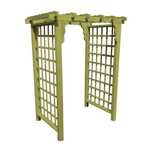 Pressure Treated Yellow Pine Lexington Arbor Porch Swing Stand 4ft / Linden Leaf Stain