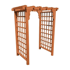 Pressure Treated Yellow Pine Lexington Arbor Porch Swing Stand 4ft / Redwood Stain