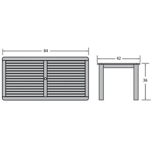 Rectangular Counter Table Dining Table