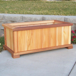 Rectangular Patio Planter Planter Box Large / Cedar Stain