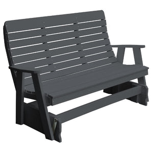 Recycled Plastic Poly Winston Glider Outdoor Glider 5ft / Dark Gray