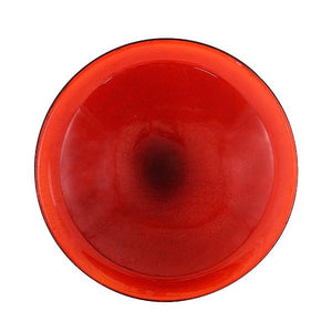 Red Crackle Glass Birdbath Bowl Birdbath Bowl 12 inch / Bowl