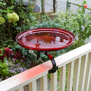 Red Crackle Glass Birdbath Bowl Birdbath Bowl