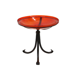 Red Crackle Glass Birdbath Bowl Birdbath Bowl