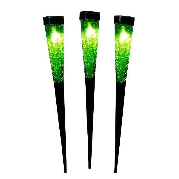 Solar Sparkle Cone-3 pack Sparkle Cones Dark Green