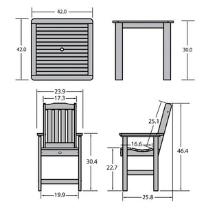 Springville 5pc Square Counter Dining Set Dining Set