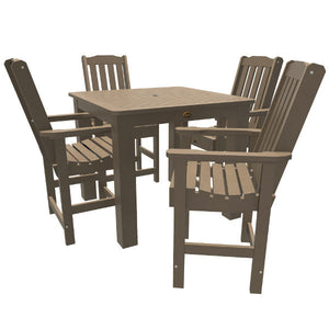 Springville 5pc Square Counter Dining Set Dining Set Woodland Brown