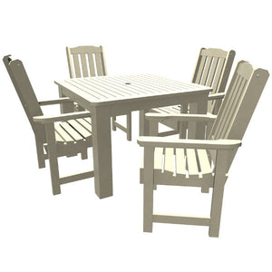 Springville 5pc Square Dining Set Dining Set Whitewash