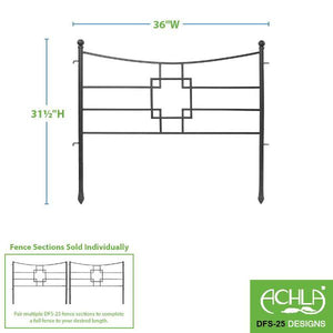 Square-on-Squares Fence Section Pack of 4 Fence Section