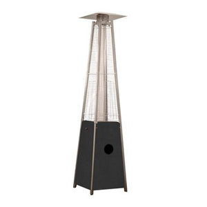 Tall Quartz Glass Tube Patio Heater Patio Heater Hammered Silver
