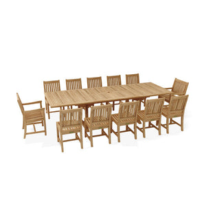 Teak Valencia Rialto 13-Pieces Dining Set Dining Set