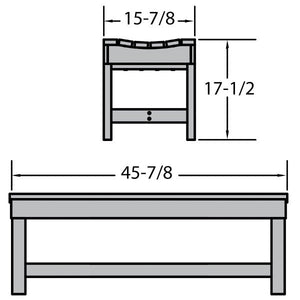 The Sequoia Professional Commercial Grade Weldon 4ft Backless Picnic Bench Picnic Bench