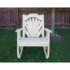 Treated Pine Fanback Rocking Chair Rocking Chair