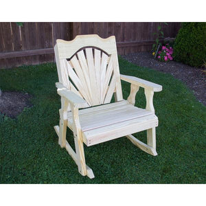 Treated Pine Fanback Rocking Chair Rocking Chair