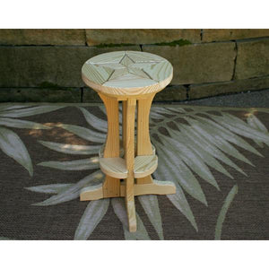 Treated Pine Star Design Pub Stool Stool