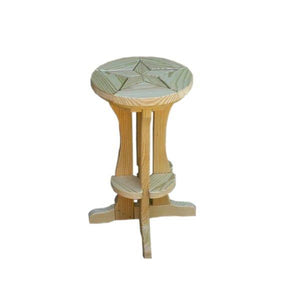 Treated Pine Star Design Pub Stool Stool