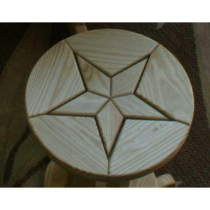 Treated Pine Star Design Pub Stool Stool