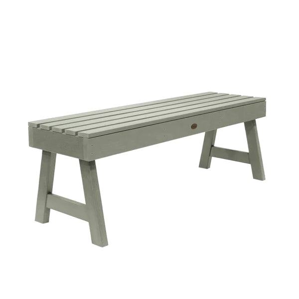 USA Weatherly Backless Picnic Bench Picnic Bench 4ft Wide Bench / Eucalyptus