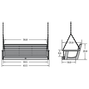 USA Weatherly Porch Swing Porch Swing