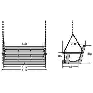 USA Weatherly Porch Swing Porch Swing