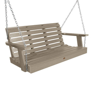 USA Weatherly Porch Swing Porch Swing 4ft Wide Swing / Woodland Brown