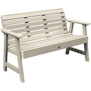 USA Weatherly Synthetic Wood Garden Bench Garden Bench 4ft / Whitewash