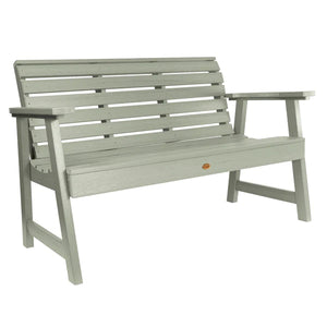 USA Weatherly Synthetic Wood Garden Bench Garden Bench 4ft Wide Bench / Eucalyptus