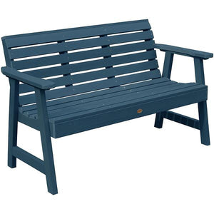 USA Weatherly Synthetic Wood Garden Bench Garden Bench 5ft / Nantucket Blue