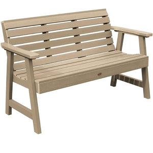 USA Weatherly Synthetic Wood Garden Bench Garden Bench 5ft / Tuscan Taupe