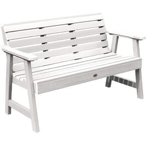 USA Weatherly Synthetic Wood Garden Bench Garden Bench 5ft / White
