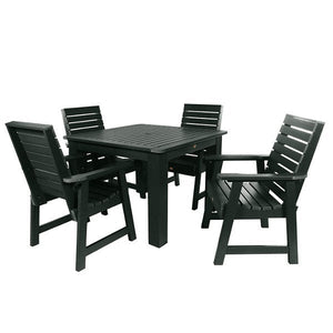 Weatherly 5pc Square Dining Table Set Dining Set Charleston Green