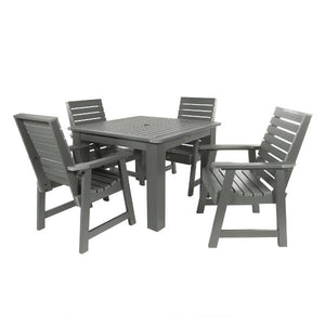 Weatherly 5pc Square Dining Table Set Dining Set Coastal Teak