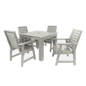 Weatherly 5pc Square Dining Table Set - The Charming Bench Company
