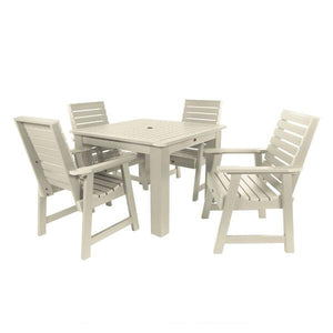 Weatherly 5pc Square Dining Table Set Dining Set Whitewash
