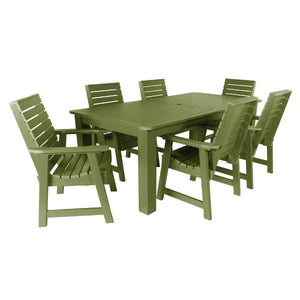 Weatherly 7pc Rectangular Outdoor Dining Set Dining Set 84" x 42" / Dried Sage