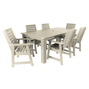Weatherly 7pc Rectangular Outdoor Dining Set Dining Set 84" x 42" / Whitewash