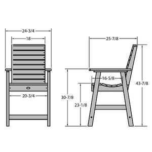 Weatherly Outdoor Counter Height Armchair Dining Chair