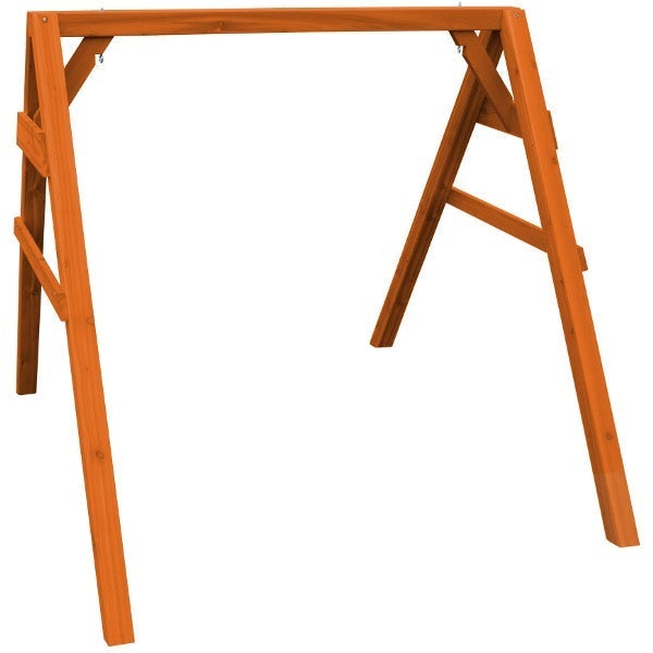 Western Red Cedar 4x4 A-Frame Swing Stand for Swing or Swingbed (Hangers Included) Porch Swing Stand