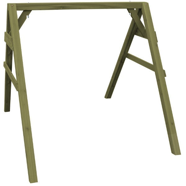 Western Red Cedar 4x4 A-Frame Swing Stand for Swing or Swingbed (Hangers Included) Porch Swing Stand 5ft / Linden Leaf Stain