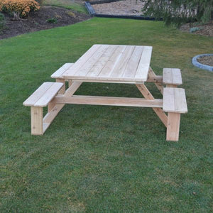 Western Red Cedar 8ft Walk-In Table Picnic Table