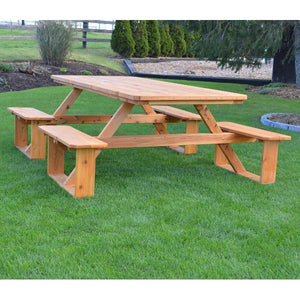 Western Red Cedar 8ft Walk-In Table Picnic Table