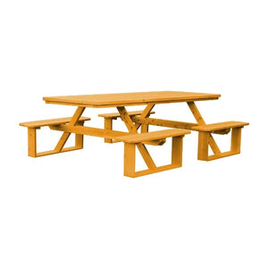 Western Red Cedar 8ft Walk-In Table Picnic Table