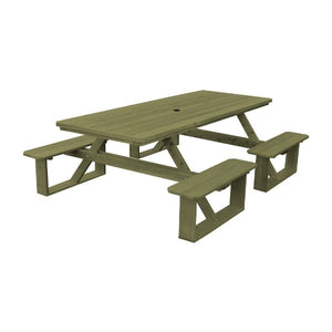 Western Red Cedar 8ft Walk-In Table Picnic Table