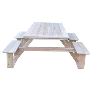 Western Red Cedar 8ft Walk-In Table Picnic Table
