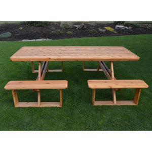 Western Red Cedar 8ft Walk-In Table Picnic Table