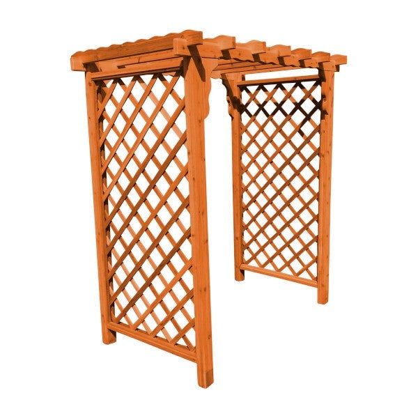 Western Red Cedar Covington Arbor Porch Swing Stand 5ft / Redwood Stain