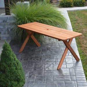 Western Red Cedar Crossleg Table Outdoor Tables