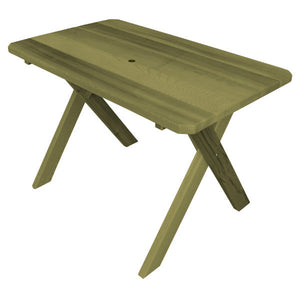 Western Red Cedar Crossleg Table Outdoor Tables