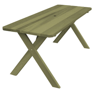 Western Red Cedar Crossleg Table Outdoor Tables