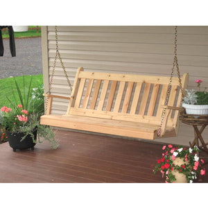 Western Red Cedar Traditional English Porch Swing Porch Swing